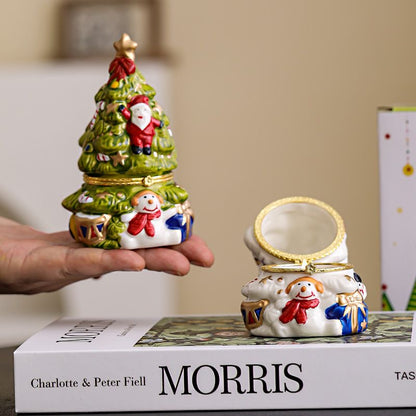 Ceramic Christmas Tree Jar Candle